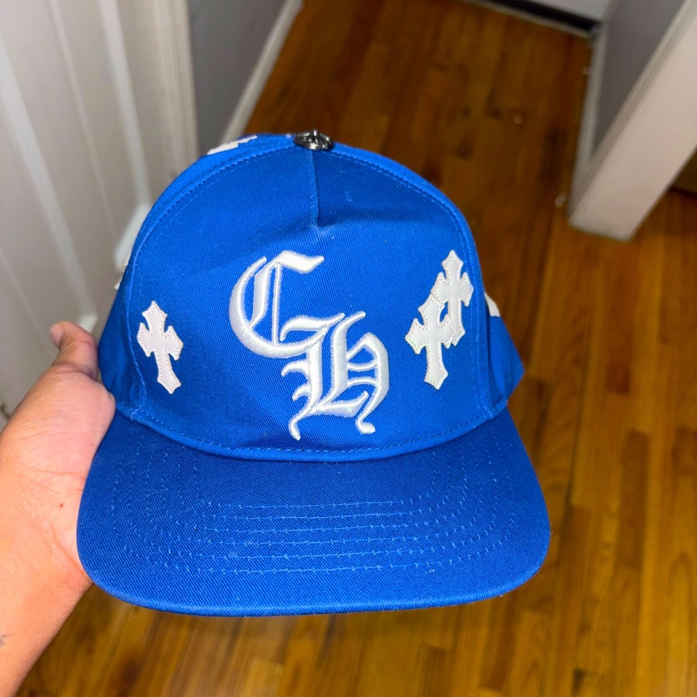 Chrome Hearts Cross Patch Baseball Hat 'Blue'